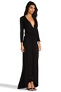 view 2 of 4 3/4 Sleeve Surplus Jersey Maxi Dress in Black