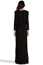 view 3 of 4 3/4 Sleeve Surplus Jersey Maxi Dress in Black
