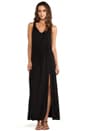 view 1 of 4 V Back Tie Maxi Dress in Black