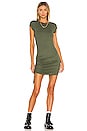 view 1 of 6 Indie Cinched Cap Sleeve Dress in Olive