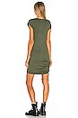 view 4 of 6 Indie Cinched Cap Sleeve Dress in Olive
