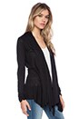 view 2 of 3 Villa Drape Cardigan in Black