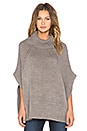 view 1 of 3 Sage Turtleneck Poncho in Heather Grey