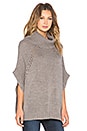 view 2 of 3 Sage Turtleneck Poncho in Heather Grey
