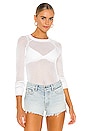 view 1 of 4 Luna Mesh Pullover in Soft White