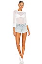 view 4 of 4 Luna Mesh Pullover in Soft White