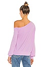 view 3 of 4 Audrey Off Shoulder Pullover in Pretty Pink
