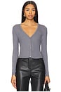 view 1 of 4 Sweet V Cardi in Charcoal Grey