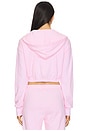 view 3 of 4 Zip Up Crop Hoodie in Antique Pink