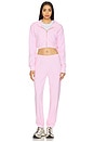 view 4 of 4 Zip Up Crop Hoodie in Antique Pink