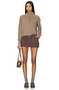 view 4 of 4 Alexander Half Button Up Pullover in Truffle