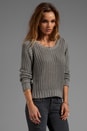view 2 of 5 Jersey Knit Crew Neck Sweater in Heather Grey
