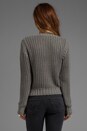 view 3 of 5 Jersey Knit Crew Neck Sweater in Heather Grey