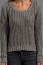 view 4 of 5 Jersey Knit Crew Neck Sweater in Heather Grey