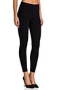 view 2 of 6 Solid Ponte Paneled Legging in Black