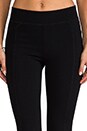 view 4 of 6 Solid Ponte Paneled Legging in Black