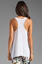 view 2 of 3 Slub Jersey Swing Racerback Tank in White