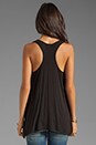 view 2 of 3 Slub Jersey Swing Racerback Tank in Black