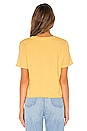 view 3 of 4 Cydney Distressed Pocket Tee in Mellow Yellow