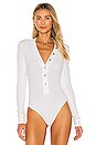 view 2 of 5 See You There Long Sleeve Bodysuit in White