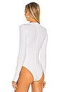 view 4 of 5 See You There Long Sleeve Bodysuit in White