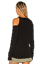 view 3 of 4 Iconic Cold Shoulder Top in Black