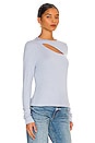 view 2 of 4 Verge Peek A Boo Long Sleeve Top in Quarry