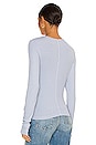 view 3 of 4 Verge Peek A Boo Long Sleeve Top in Quarry