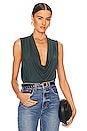 view 1 of 4 Cheers Draped Neck Tank in Dark Jade