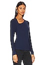view 2 of 4 Ysabel Angled Neckline Top in Dark Night