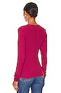 view 3 of 4 Ysabel Angled Neckline Long Sleeve Top in Ruby