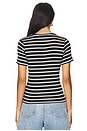 view 3 of 4 Classic Stripes Crew Neck Tee in Black & White