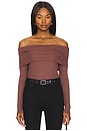 view 1 of 4 Kayla Off Shoulder Long Sleeve Top in Hazelnut