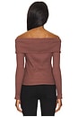 view 3 of 4 Kayla Off Shoulder Long Sleeve Top in Hazelnut