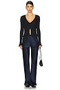 view 4 of 4 Cropped Cardi Top in Black