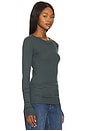 view 2 of 4 Long Sleeve Crew Neck Top in Pine Green