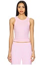 view 1 of 4 Aida Racerfront Tank in Antique Pink