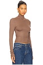 view 2 of 4 Felix Crop Turtle Neck Top in Truffle