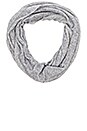 view 2 of 3 Two Tone Waffle Cashmere Blend Infinity Scarf in Egret & Grey