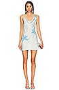 view 1 of 4 Galli Mini Dress in White & Denim Blue