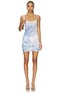 view 1 of 5 MINIVESTIDO SURF in White & Blue