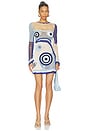 view 1 of 5 ROBE COURTE DREAM in White & Blue