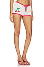 view 2 of 6 Ruby Crochet Short in White & Red
