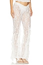 view 2 of 6 Ruffle Pants in White Lace