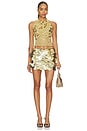 view 5 of 6 Ibiza Mini Skirt in Gold