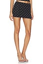 view 2 of 6 JUPE COURTE CABONCHON in Black Polka
