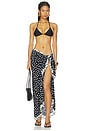 view 5 of 6 Sarong in Black Polka