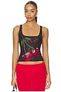 view 1 of 5 Cherry Tank Top in Black & Red