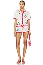 view 4 of 4 Ruby Crochet Shirt in White & Red