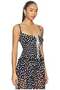 view 2 of 4 Satin Top in Black Polka